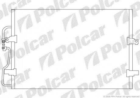 Радиатор кондиционера - (6455Q6, 1486721080, 6455Y3) Polcar 5786K81X (фото 1)