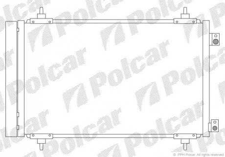 Конденсатор кондиционера - (6455ES, 6455EN, 1499040080) Polcar 5787K8C4S