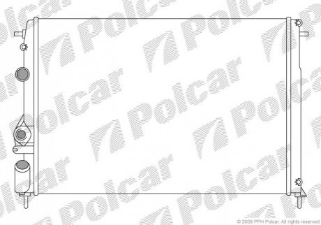 Радиатор охлаждения - 600708-5 (7700425842) Polcar 6007085