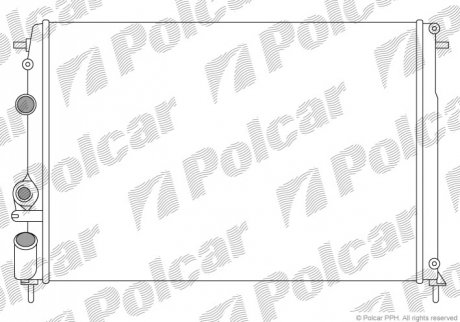 Радиатор - (7700425842) Polcar 600708A5