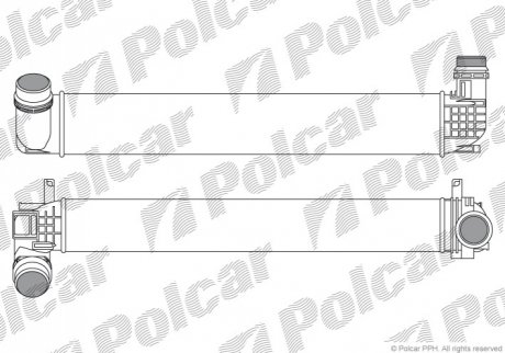 Радиатор воздуха (Интеркулер) - (144960022R) Polcar 6014J81X