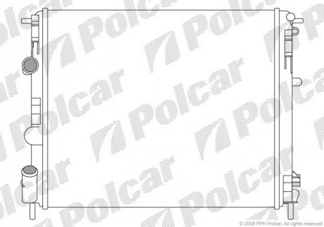 Радиатор - (7711134332, 7700428082, 2140000QAX) Polcar 601508A4 (фото 1)