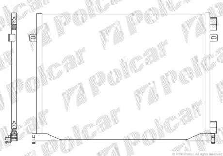 Радиатор кондиционера Renault Trafic/Opel Vivaro 1.9 dCi, 2.0 16V 01- - (7700312901, 4408646, 2765000QAG) Polcar 6026K8C1S (фото 1)
