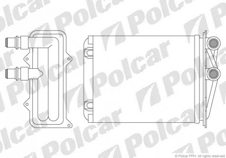Радиатор печки - 6026N8-1 (7701473279, 7701065763) Polcar 6026N81 (фото 1)