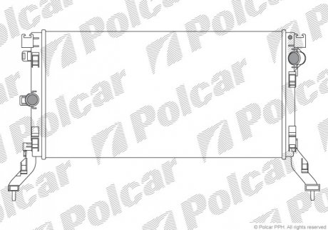 Радиатор охлаждения - 603908-2 (214100005R) Polcar 6039082