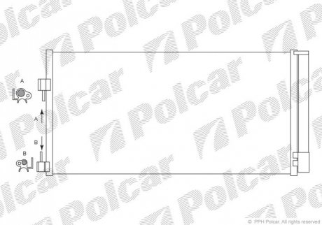 Радиатор кондиционера - (921100002R) Polcar 6039K81X (фото 1)