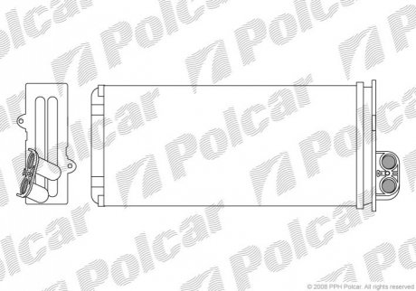 Радиатор печки - 6041N8-1 (7701205584, 4501165, 2711500QAC) Polcar 6041N81 (фото 1)