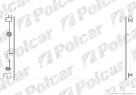 Радиатор - (93179354, 7701057119, 4501137) Polcar 604208A1