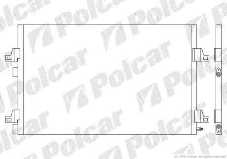 Радиатор кондиционера - (8200033733) Polcar 6052K8C1