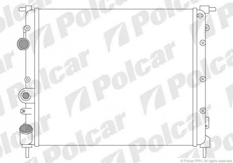 Радиатор - (7700836301) Polcar 606008A1 (фото 1)