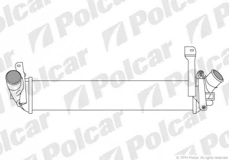 Радиатор воздуха (Интеркулер) - 6060J8-2 (8200221885, 8200137653) Polcar 6060J82