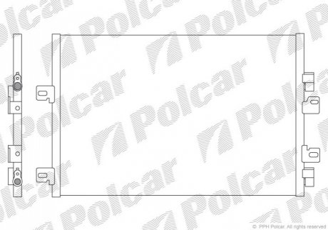 Радиатор кондиционера - (8200137650) Polcar 6061K8C2 (фото 1)