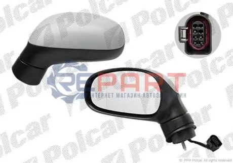 Фото 1 — Дзеркало зовнішнє правий Polcar (6726524M) Фото Дзеркало зовнішнє правий Polcar (6726524M) зображення 1