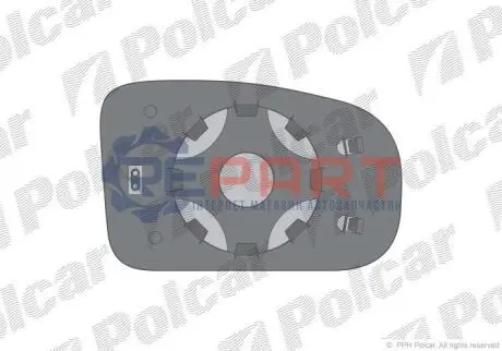 Фото 1 — Вставка зовнішнього дзеркала правий Polcar (6726557M) Фото Вставка зовнішнього дзеркала правий Polcar (6726557M) зображення 1