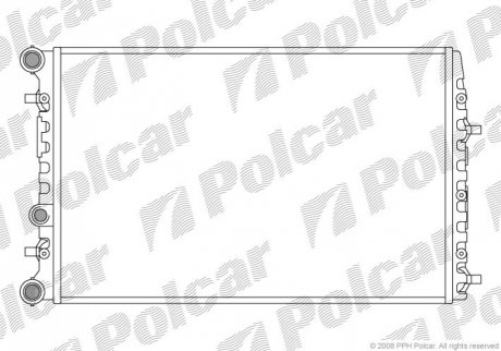 Радиатор охлаждения - (6QE121253B, 6QE121253A, 6Q0121253Q) Polcar 691308A5 (фото 1)