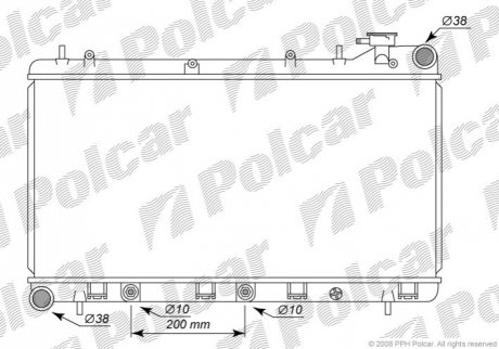 Радіатор охолодження Polcar 721008-2 (фото 1)