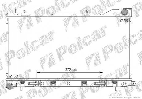 Радіатор охолодження Polcar 7239083K (фото 1)