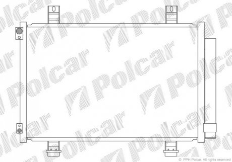 Радіатор кондиціонера Polcar 7406K81K (фото 1)