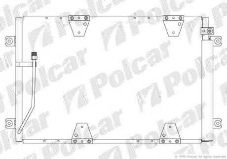 Радиатор кондиционера - (9531065D21, 9531065D20) Polcar 7424K8C4
