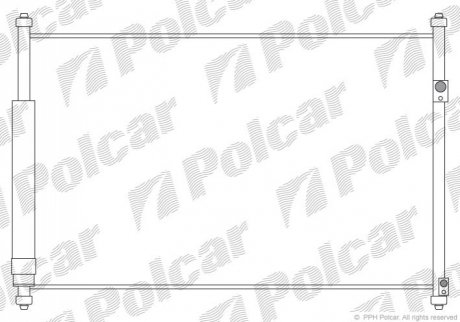 Радиатор кондиционера - (9531064JA0, 9531064J01, 9531064J00) Polcar 7426K81K