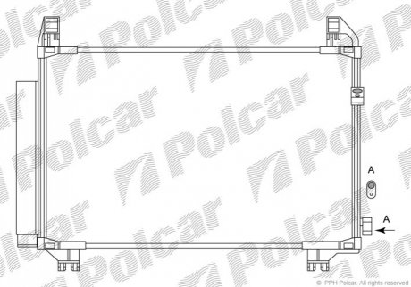 Радиатор кондиционера - Polcar 8105K83K