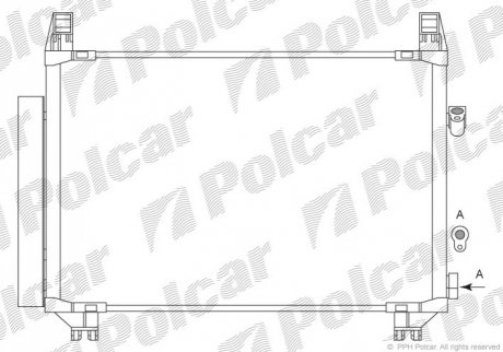 Радиатор кондиционера - Polcar 8105K8C3