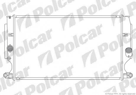 Радиатор охлаждения Toyota Avensis/Auris/Verso 1.6-2.2D 08- Polcar 811608-4