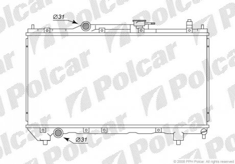 Радіатор охолодження Polcar 812308-1 (фото 1)