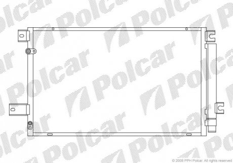 Радіатор кондиціонера Polcar 8125K8C4S (фото 1)