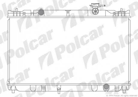 Радиатор охлаждения Toyota Camry 01-06 (+/-AC) Polcar 813608-2