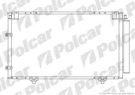 Радиатор кондиционера Polcar 8137K8C1