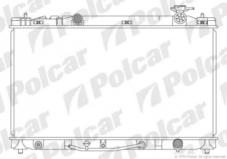Радиатор основной Toyota Camry 2.4 VVTi 06-11 Polcar 813808-3