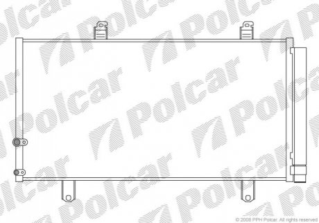 Радиатор кондиционера Toyota Camry/Avalon 2.4/3.5 01.06-12.14 Polcar 8138K8C1S