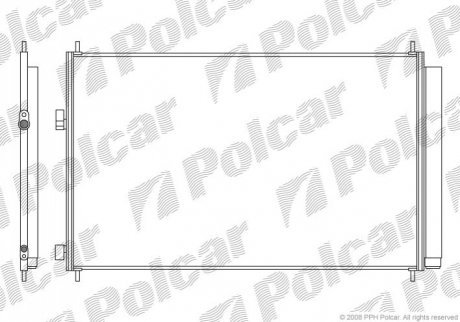 Радіатор кондиціонера Polcar 8148K81K (фото 1)