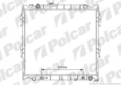 Радіатор охолодження Polcar 817708-4 (фото 1)