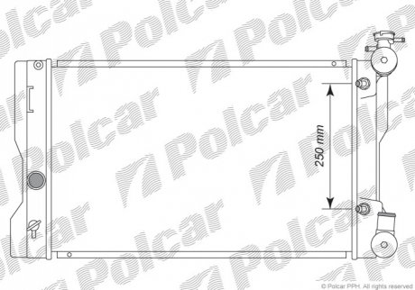 Радіатор двигуна Polcar 81L2081