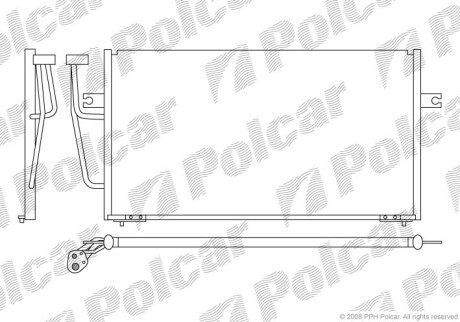 Радіатор кондиціонера Polcar 9040K8C1S