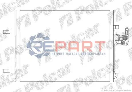 Фото Радіатор кондиціонера Polcar (9082K8C1) зображення 1