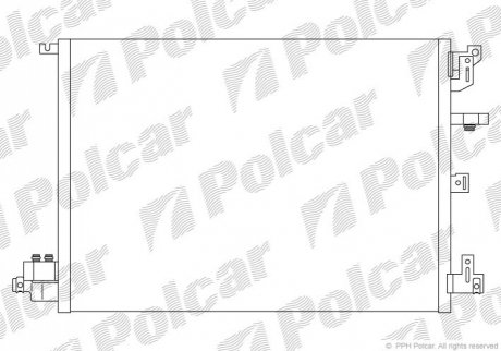 Радиатор кондиционера - (31369510, 30781280, 30648955) Polcar 9090K8C2 (фото 1)