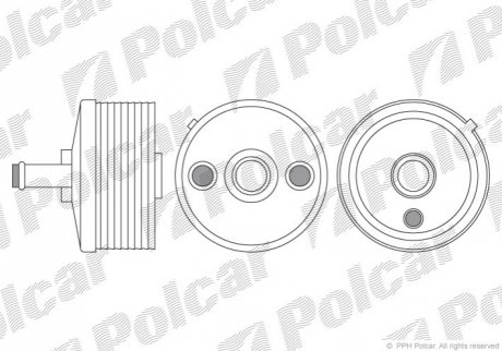Радіатор масляний Skoda/VAG/Audi/Seat 1.6-2.0 (AKП 6 ступ.) 02-14 Polcar 9513L82