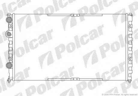 Радиатор охлаждения - (6K0121253AS) Polcar 952508A1