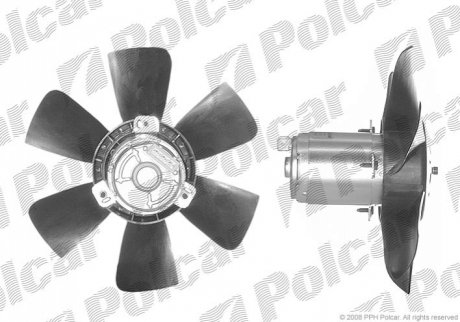 Вентилятор радiатора VAG 1.0-2.0 08.80-01.04 Polcar 953423U2