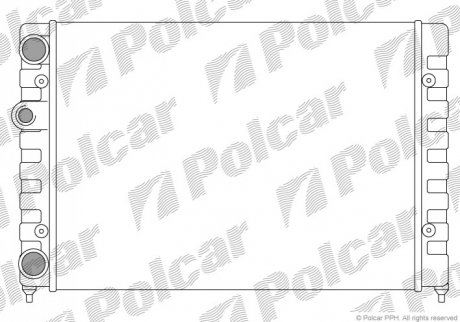 Радиатор охлаждения - (6N0121253B, 6N0121253A) Polcar 953808A1