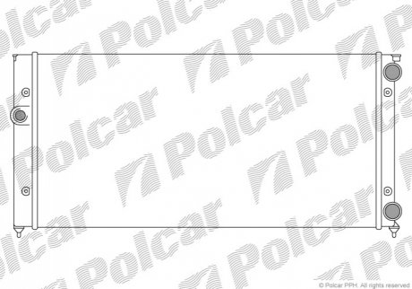 Радиатор охлаждения - (1H0121253Q, 1H0121253H, 1H0121253E) Polcar 953808B4 (фото 1)