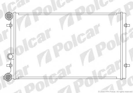 Радиатор охлаждения - 954108-2 (1J0121253P, 1J0121253H) Polcar 9541082 (фото 1)