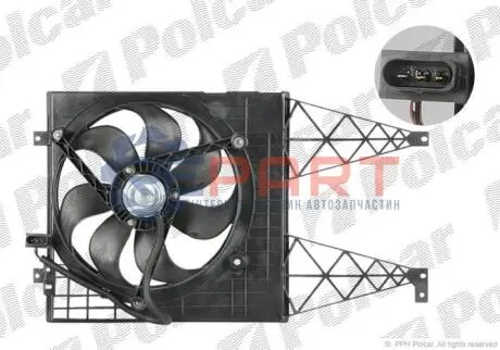 Фото 1 — Вентилятор радиатора Polcar (954123W4) Фото Вентилятор радиатора Polcar (954123W4) изображение 1