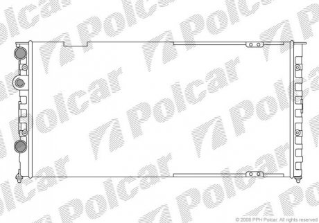 Радіатор охолоджування (+AC) VW Passat 1.6D-2.8 02.88-05.97 Polcar 9546085 (фото 1)