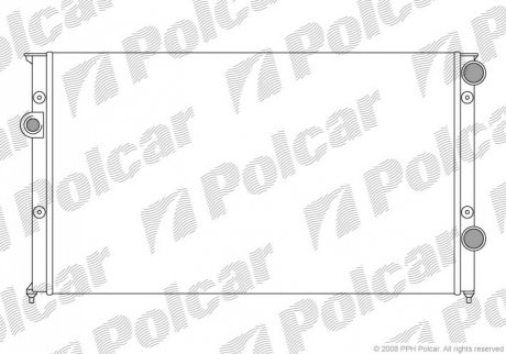 Радиатор охлаждения VW Passat 1.9D (B3) 91-93 Polcar 954608A7