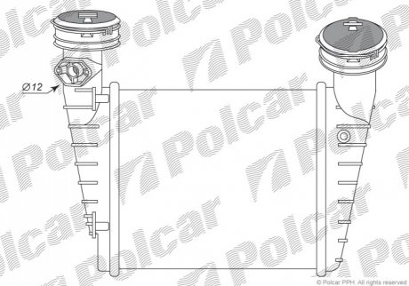 Радіатор повітря (інтеркулер) Polcar 9548J82 (фото 1)