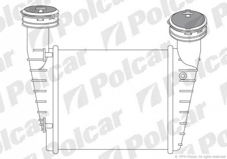 Радиатор воздуха (Интеркуллер) - 9548J8-5 (8D0145805C, 3B0145805D) Polcar 9548J85 (фото 1)